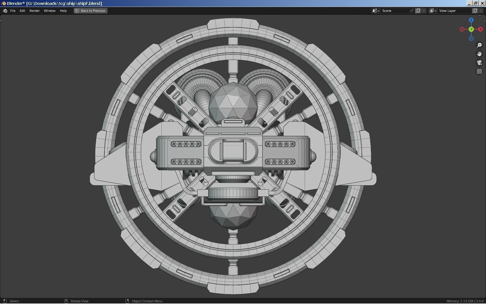 Sci-Fi Spaceship 3D model_8