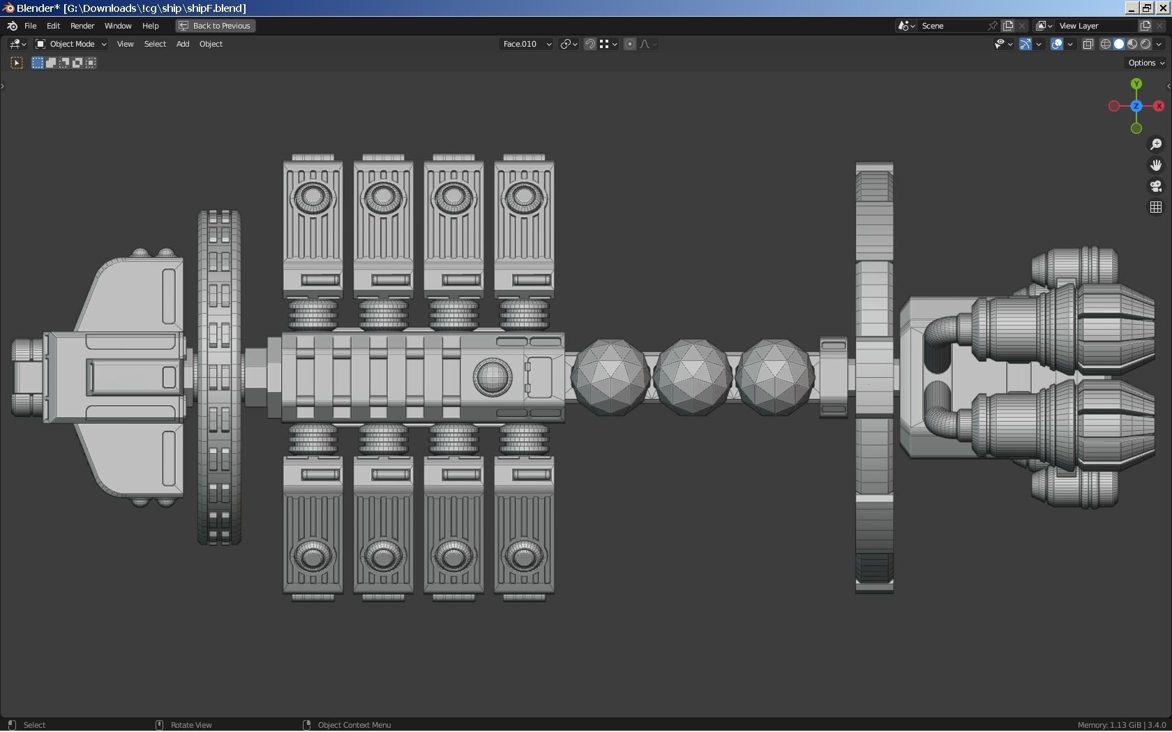 Sci-Fi Spaceship 3D model_11