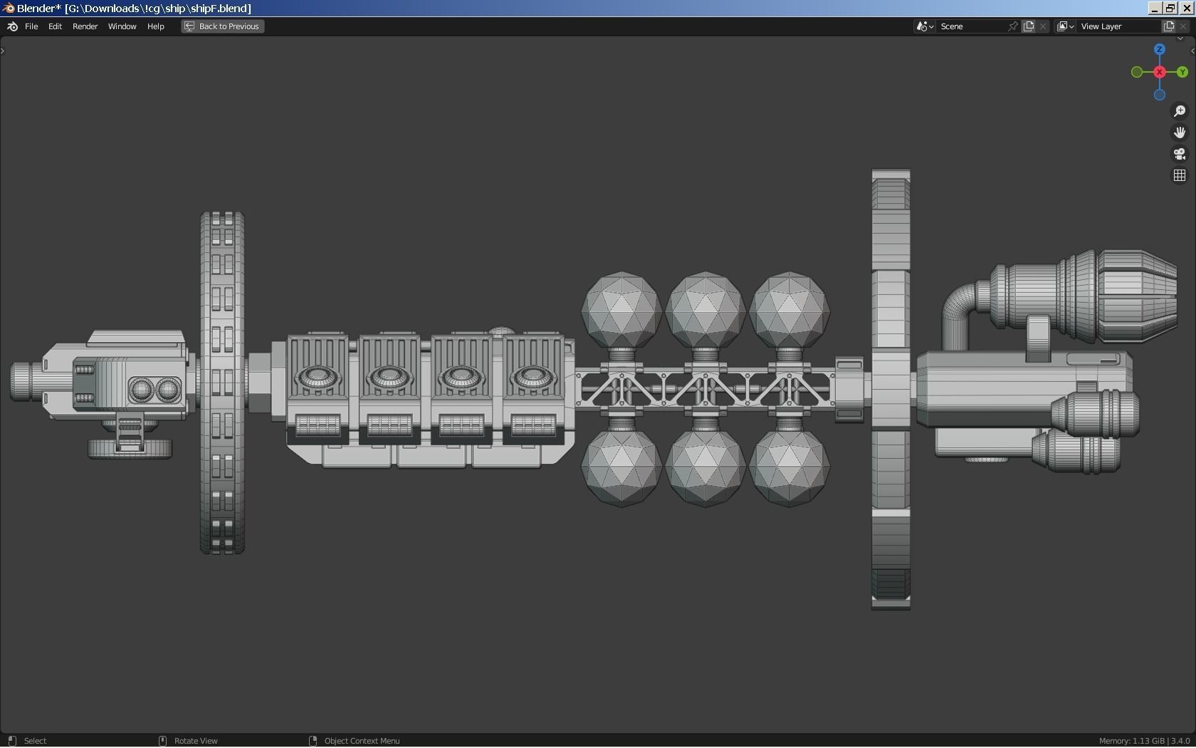 Sci-Fi Spaceship 3D model_10