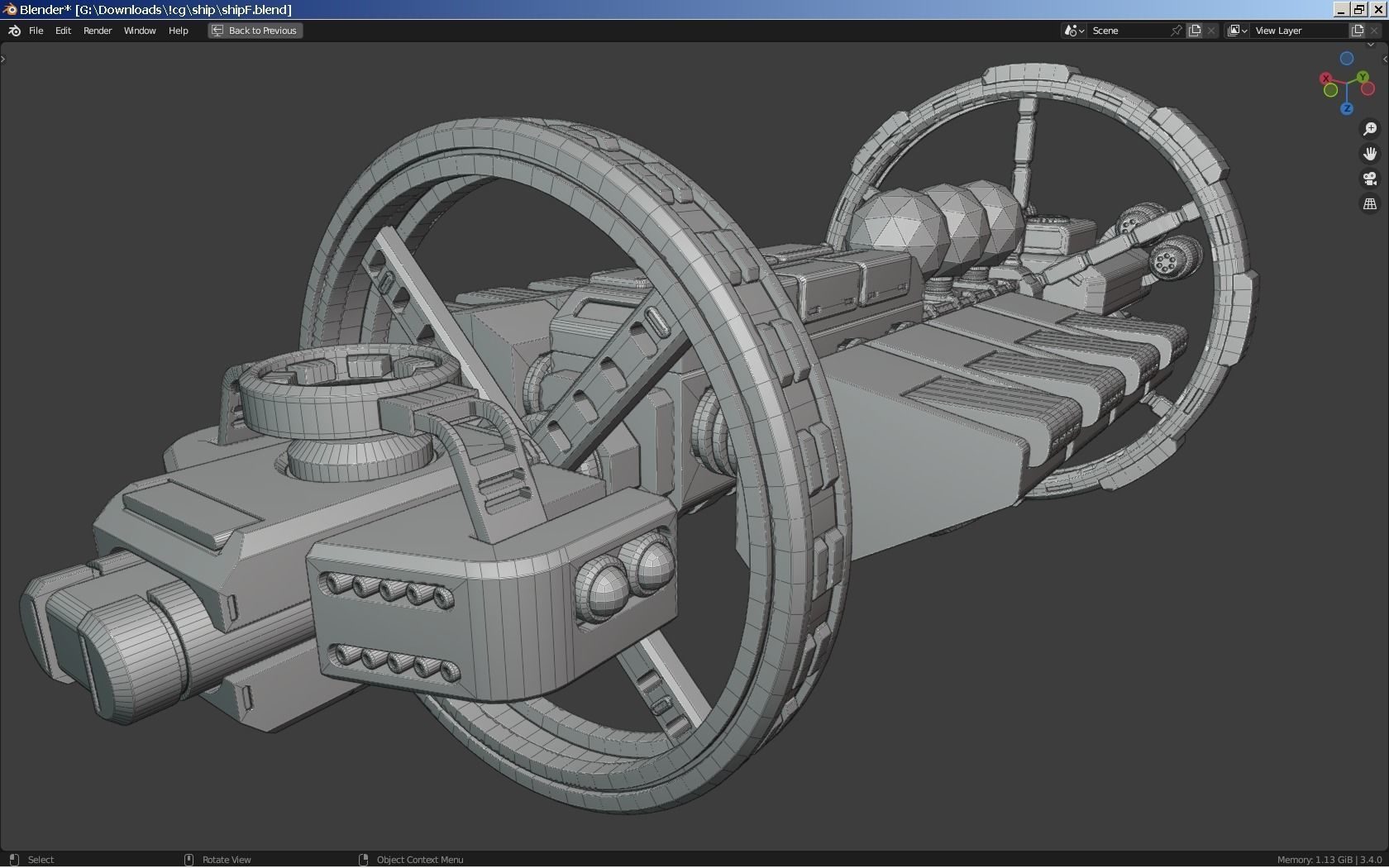 Sci-Fi Spaceship 3D model_13