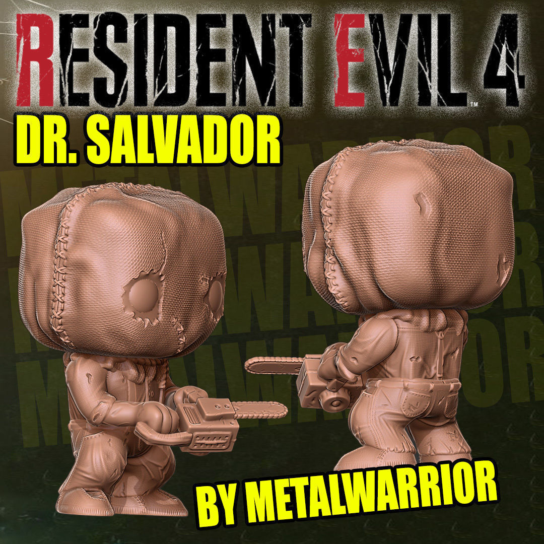 RESIDENT EVIL 4  Dr SALVADOR  FUNKO POP 3D print model_2