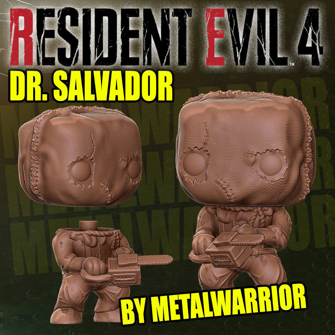 RESIDENT EVIL 4  Dr SALVADOR  FUNKO POP 3D print model_1