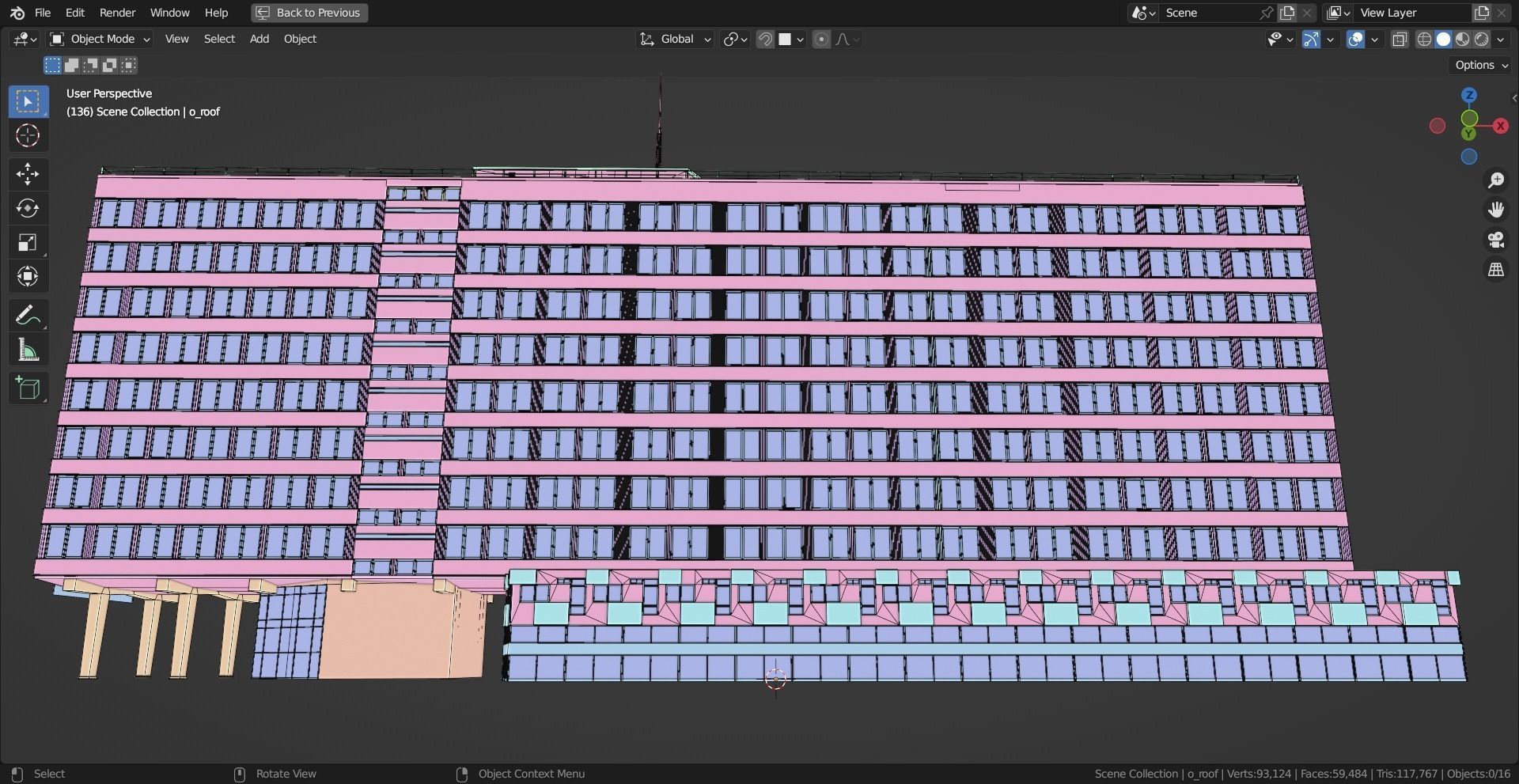 Eastern European Building 013 Low-poly 3D model_17