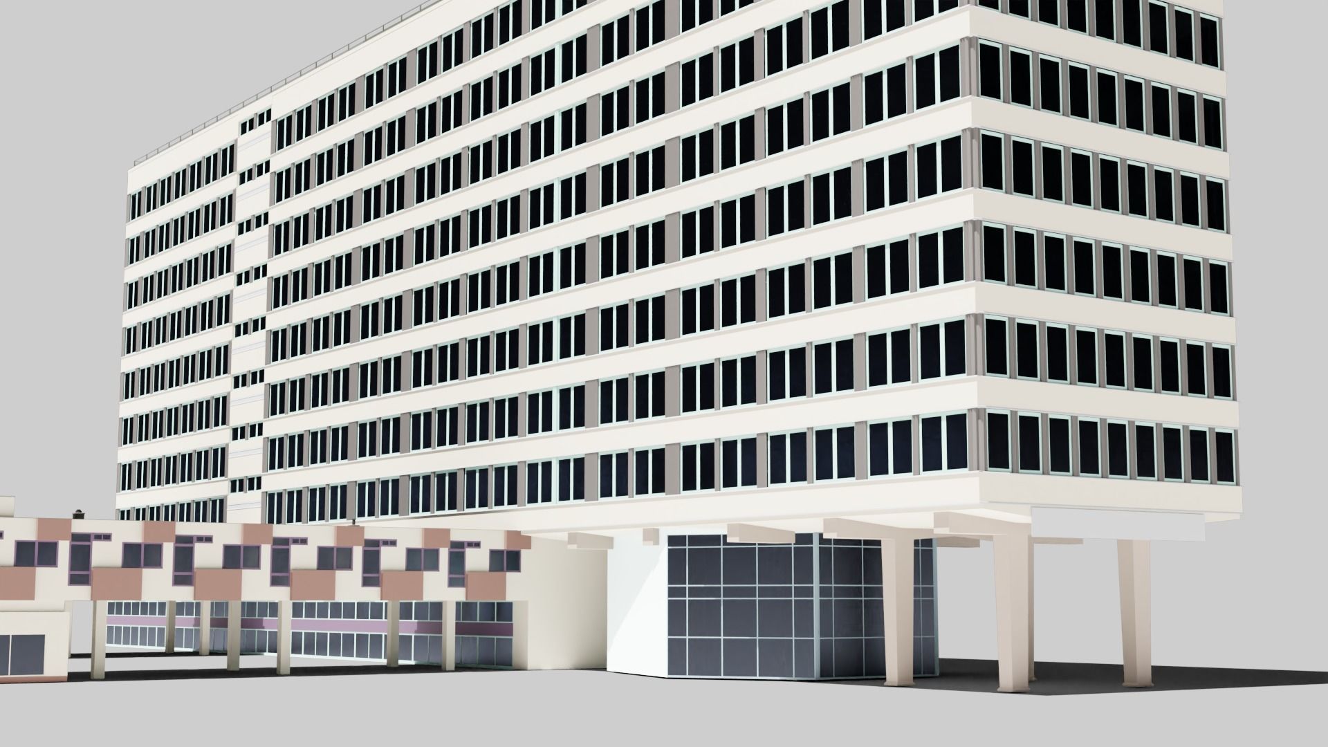 Eastern European Building 013 Low-poly 3D model_7