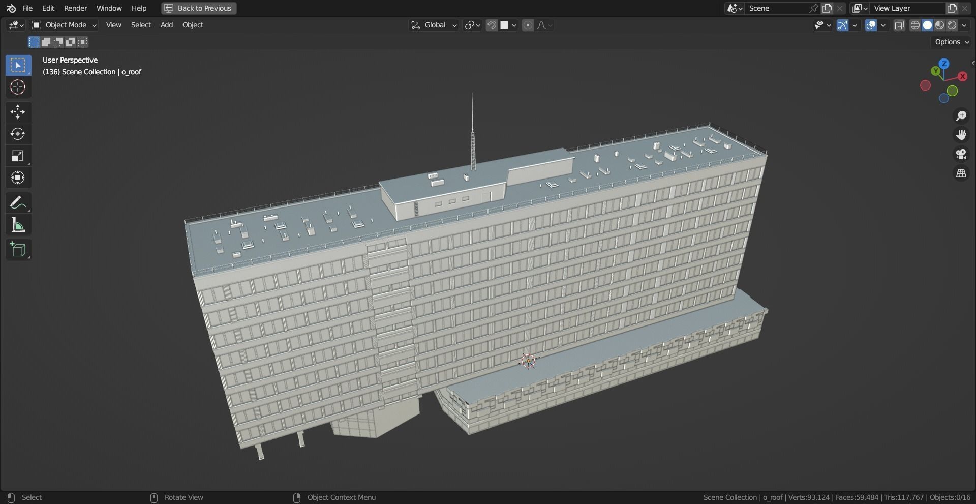 Eastern European Building 013 Low-poly 3D model_10