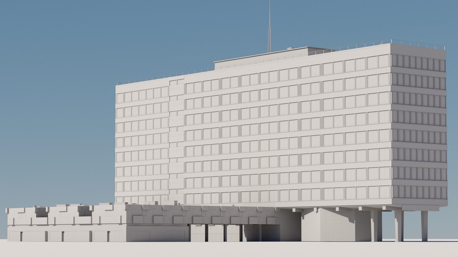 Eastern European Building 013 Low-poly 3D model_1