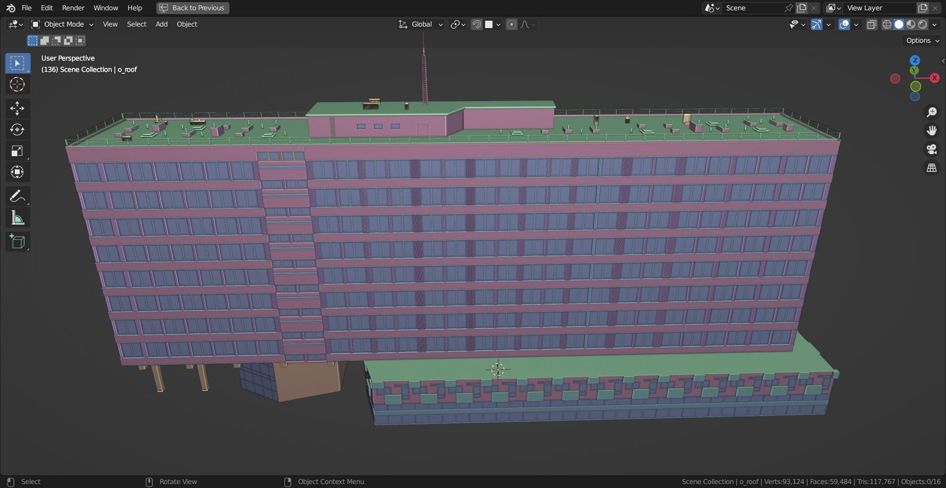 Eastern European Building 013 Low-poly 3D model_12