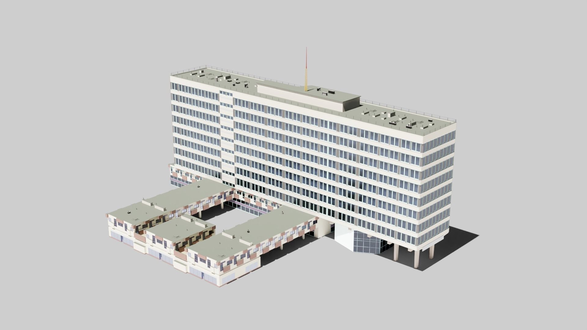 Eastern European Building 013 Low-poly 3D model_2