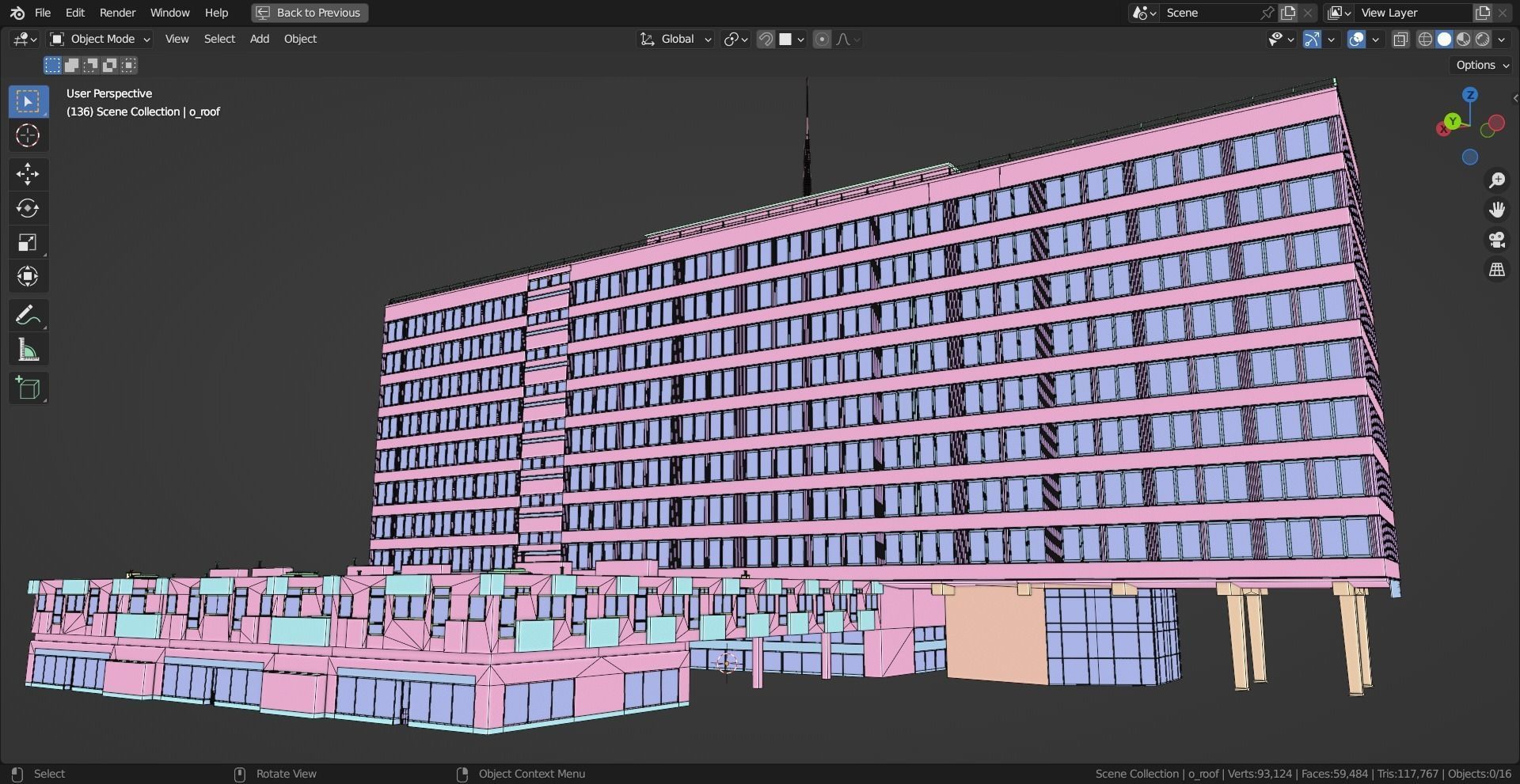 Eastern European Building 013 Low-poly 3D model_18