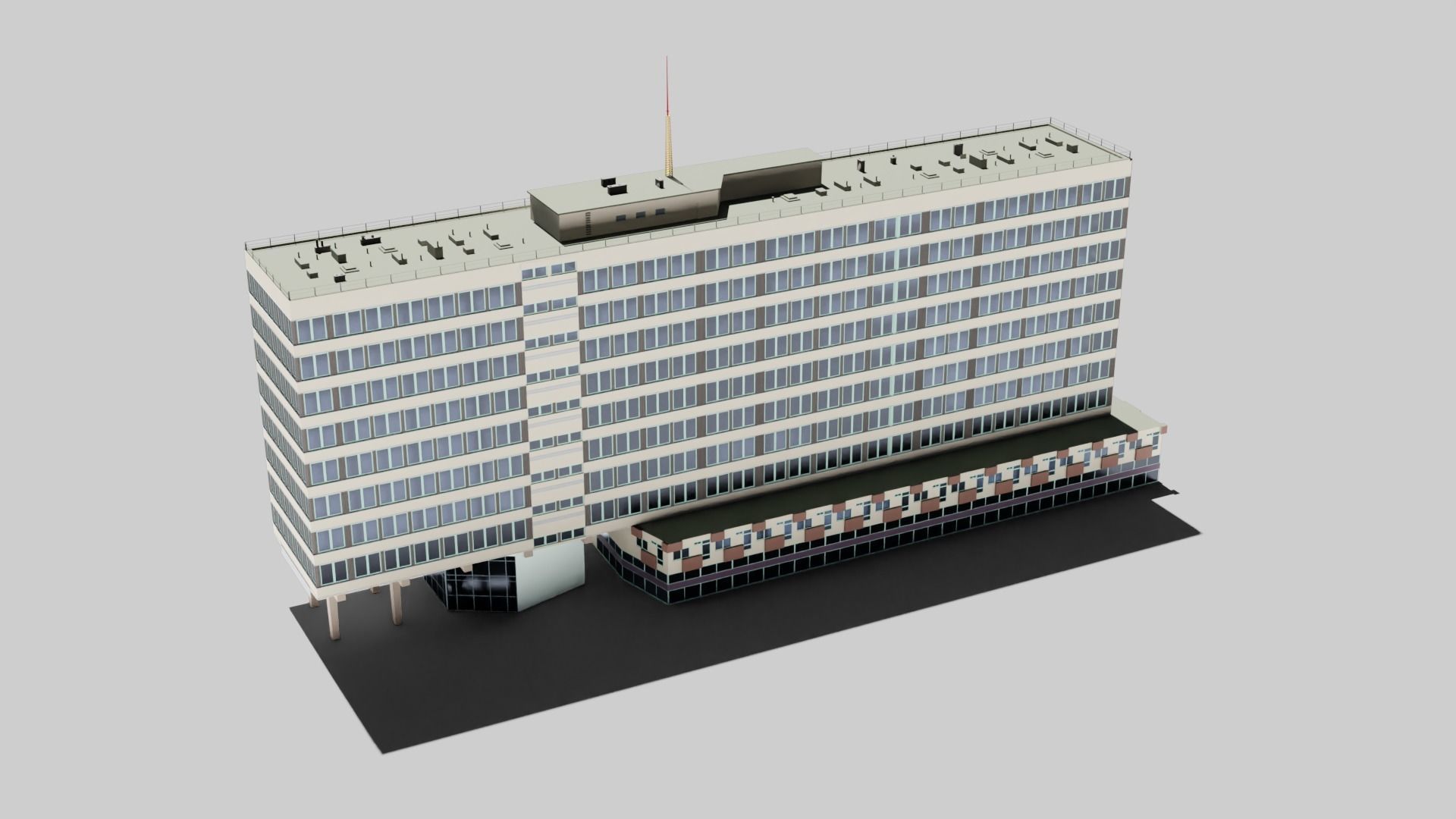 Eastern European Building 013 Low-poly 3D model_3