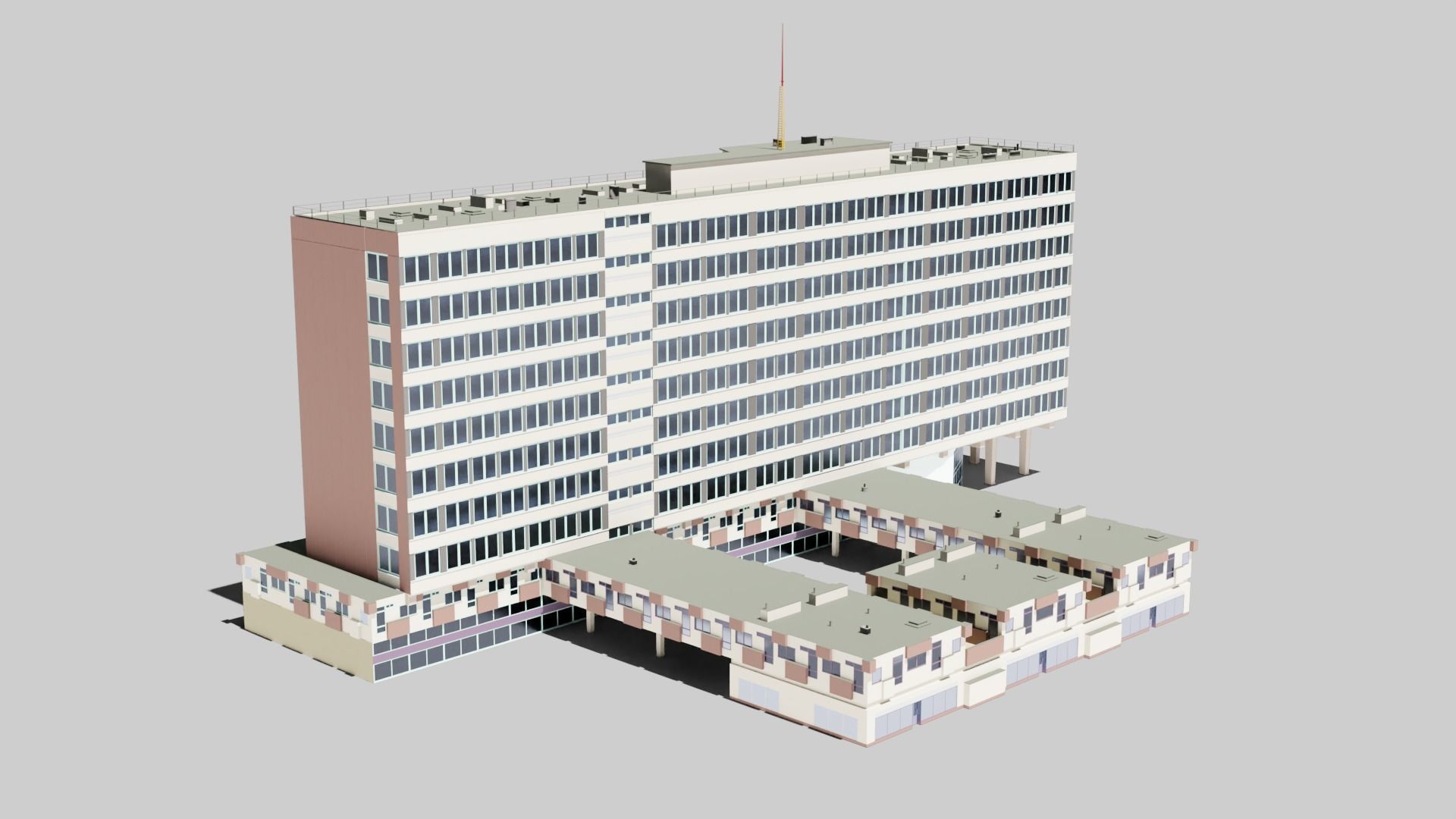 Eastern European Building 013 Low-poly 3D model_5