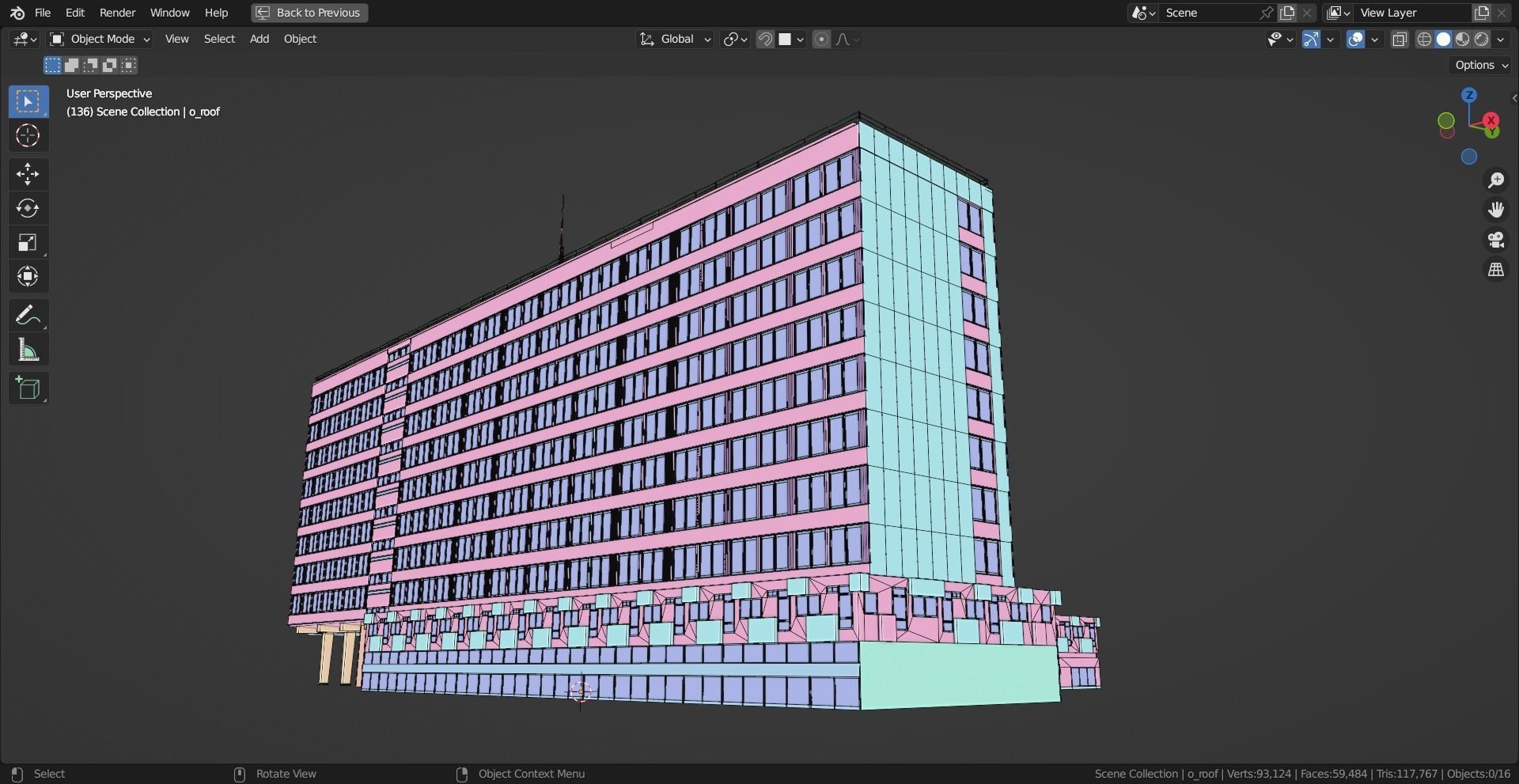 Eastern European Building 013 Low-poly 3D model_15