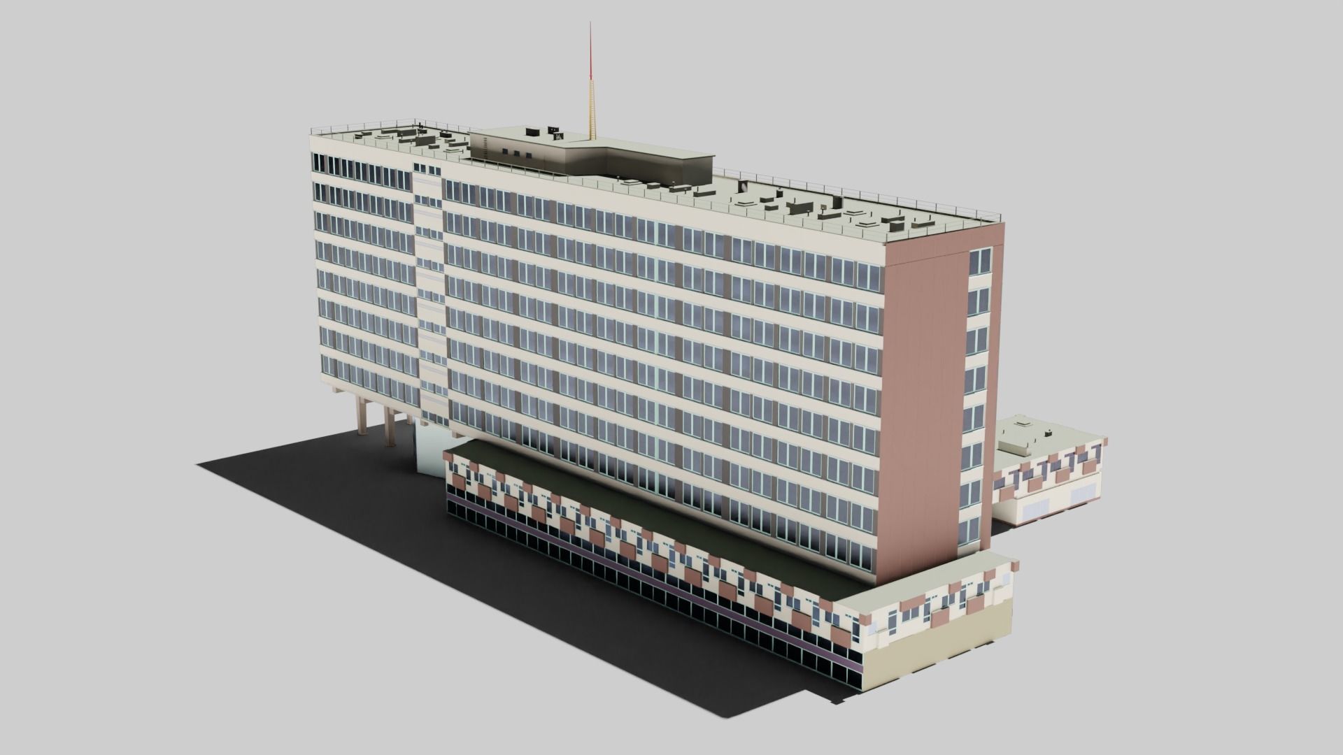Eastern European Building 013 Low-poly 3D model_4