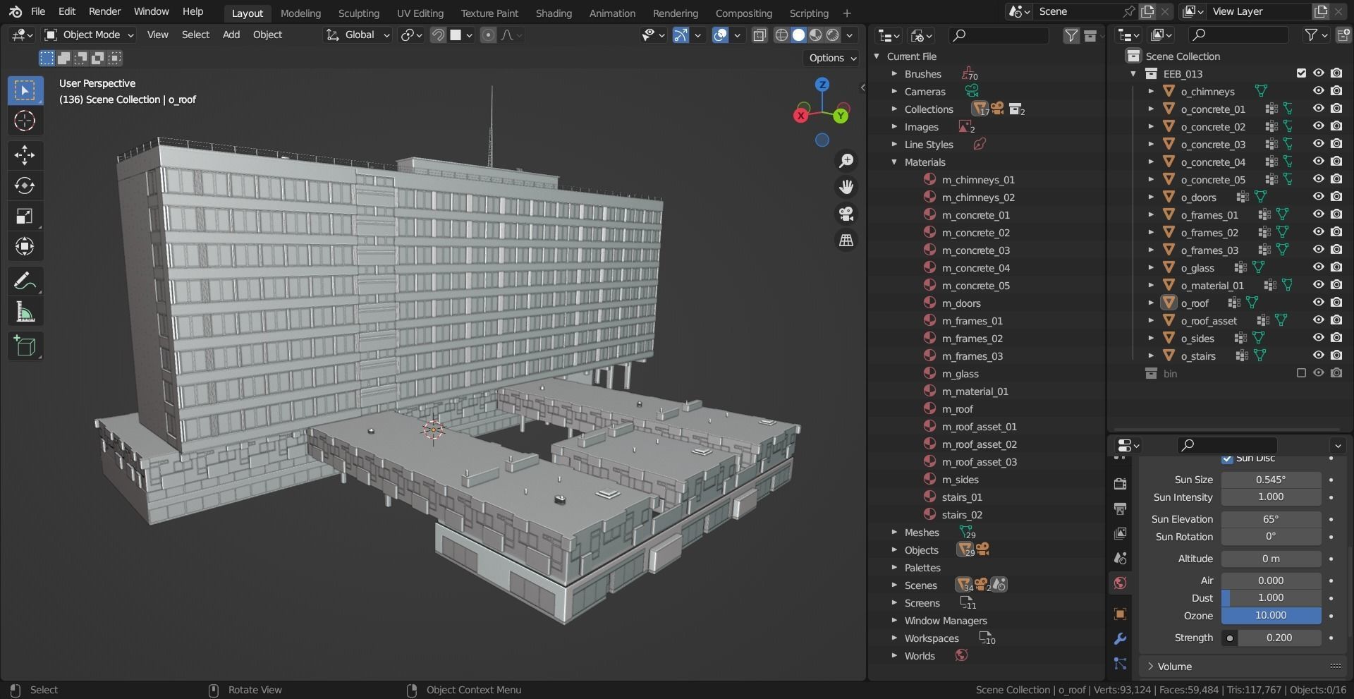 Eastern European Building 013 Low-poly 3D model_11