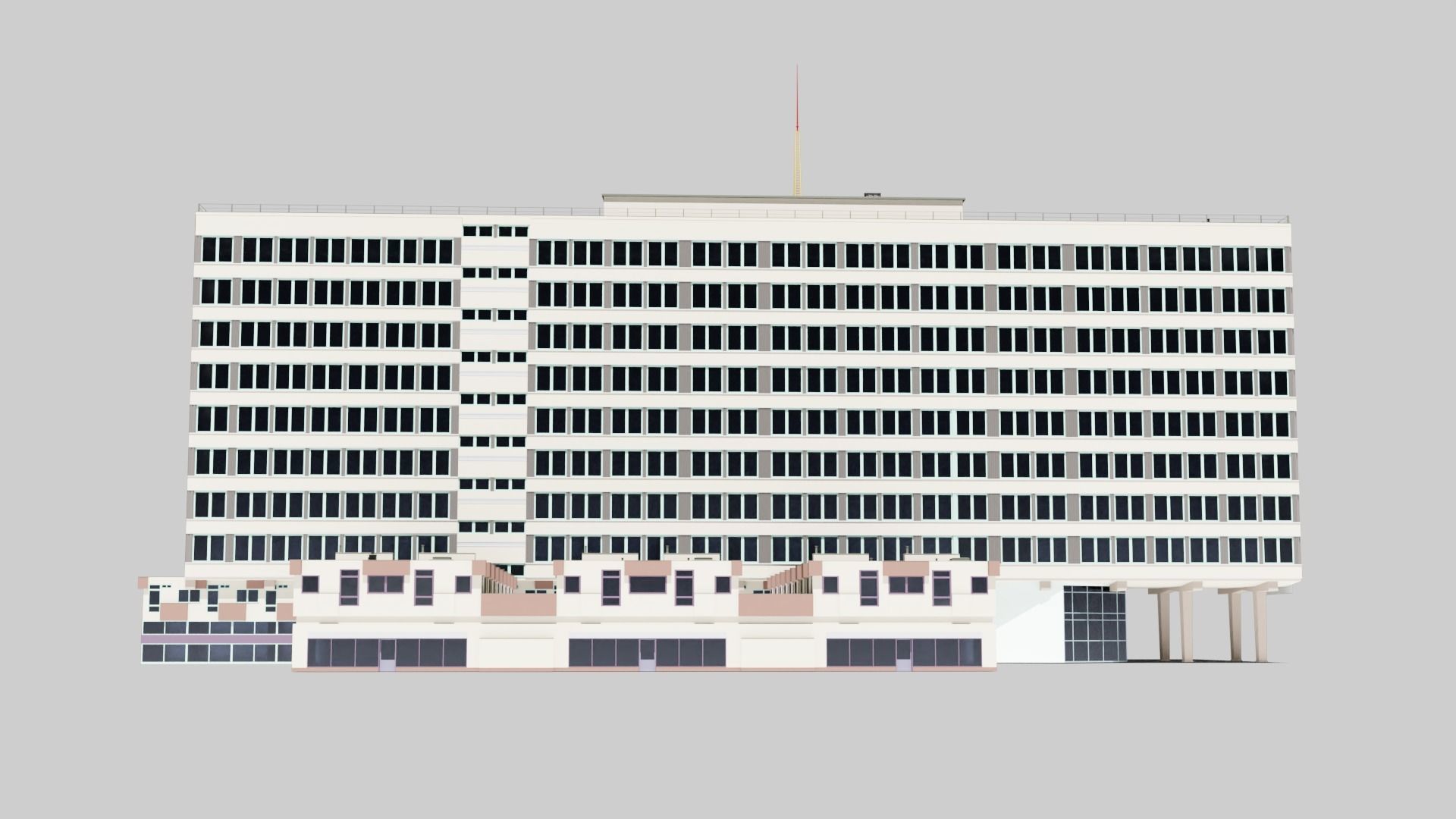 Eastern European Building 013 Low-poly 3D model_6