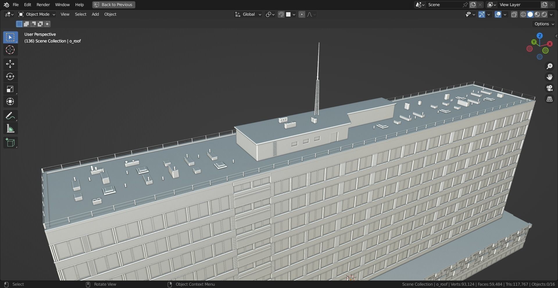 Eastern European Building 013 Low-poly 3D model_16