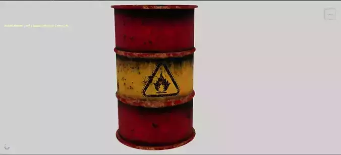 Old Metal Barrels 3D Model