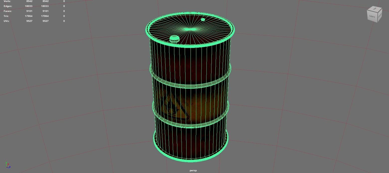 Old Metal Barrels 3D Model 3D model_5
