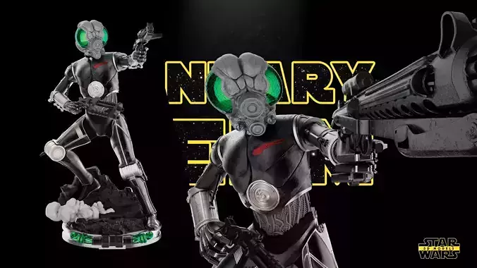 4 LOM Sculpture Star Wars 3D Models Ready for 3D printing