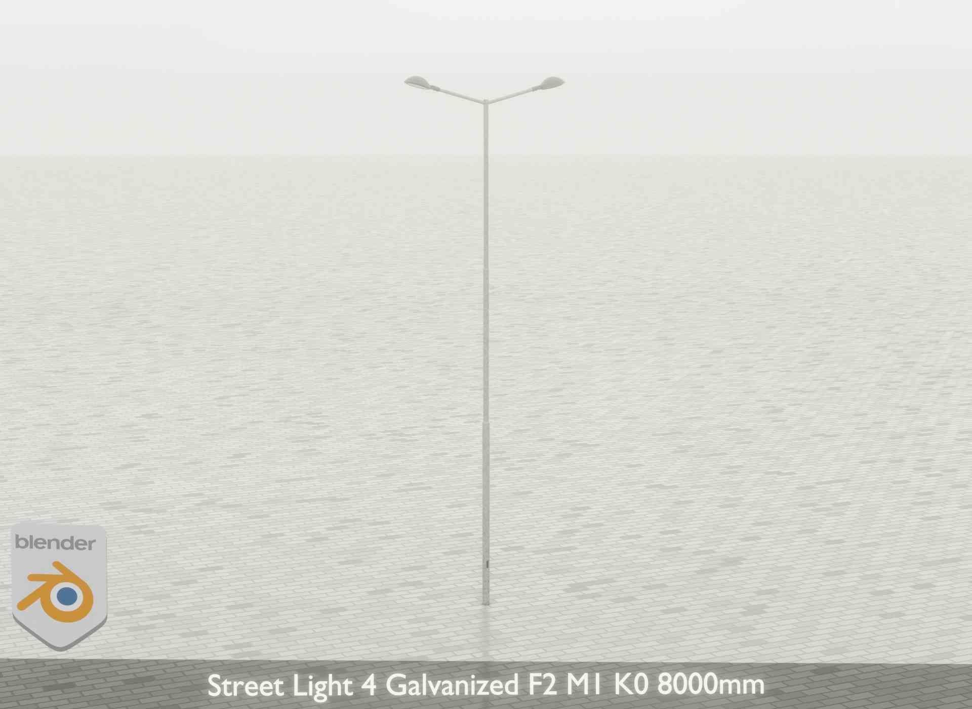 Street Light 4 Galvanized F2 M1 K0 8000mm Low-poly 3D model_57