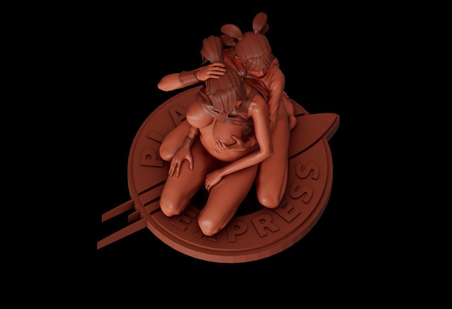 Futurama Girls - 1to10 statue STL file NSFW 3D print model 3D print model_34