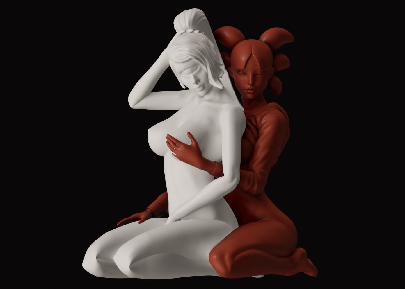 Futurama Girls - 1to10 statue STL file NSFW 3D print model 3D print model_30