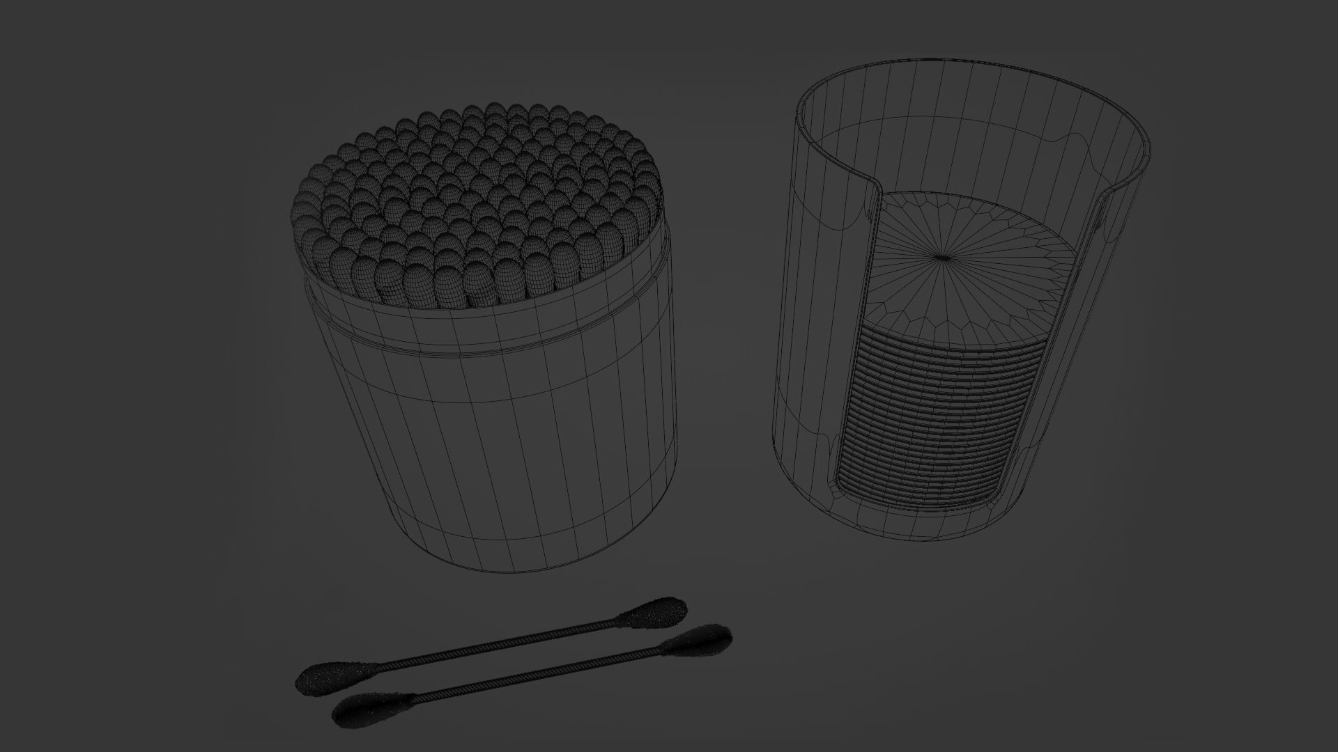 Cotton Swab Package 3D model_9
