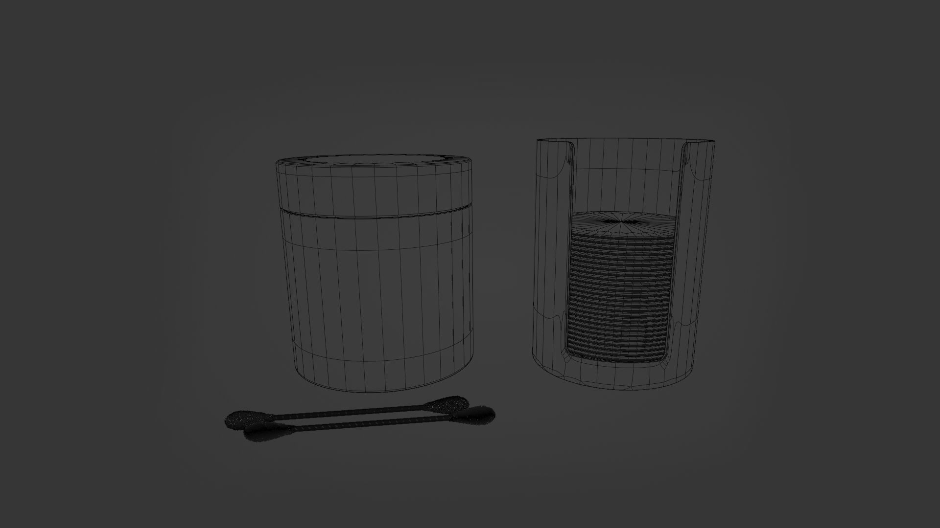 Cotton Swab Package 3D model_8