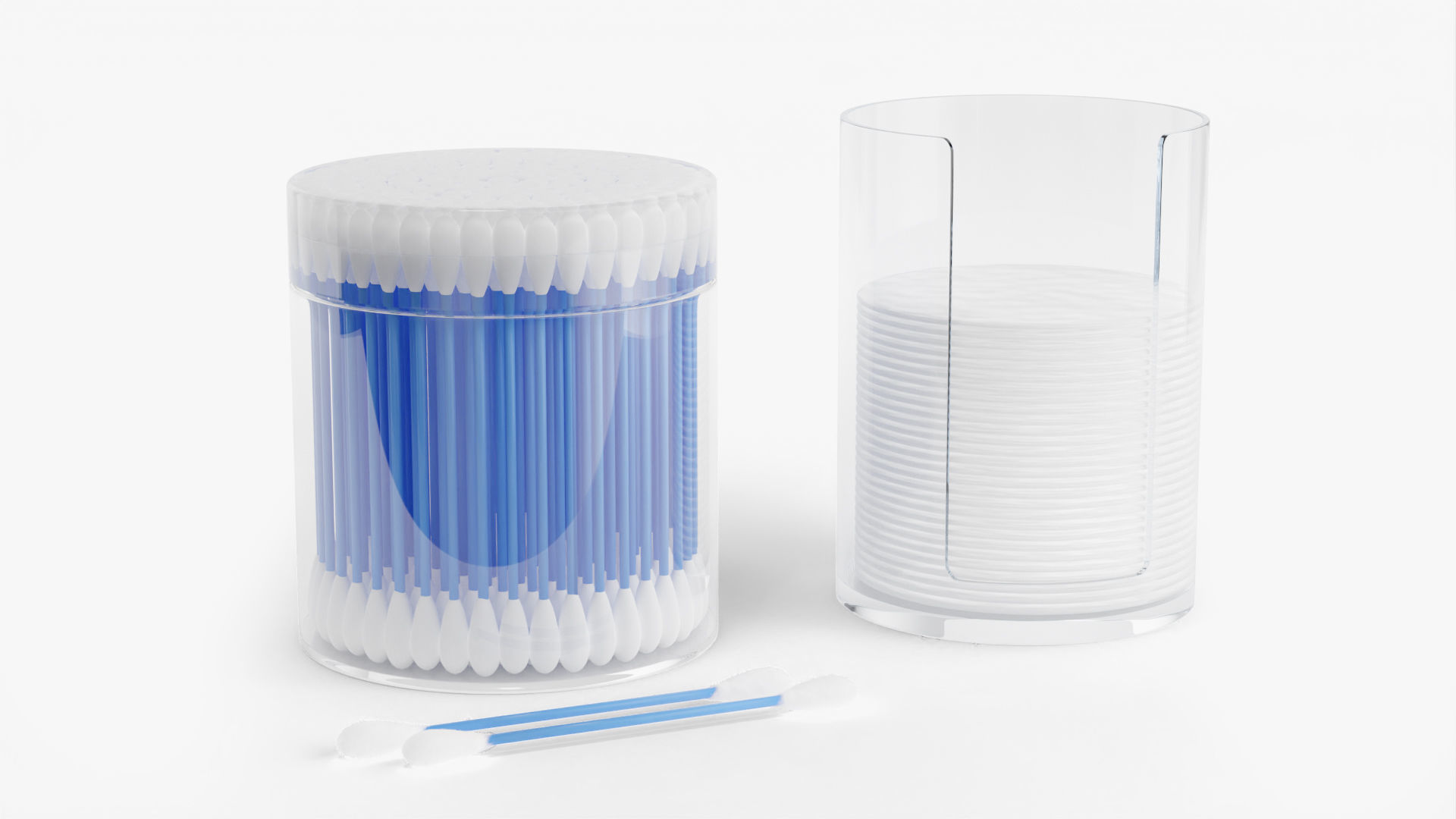 Cotton Swab Package 3D model_1