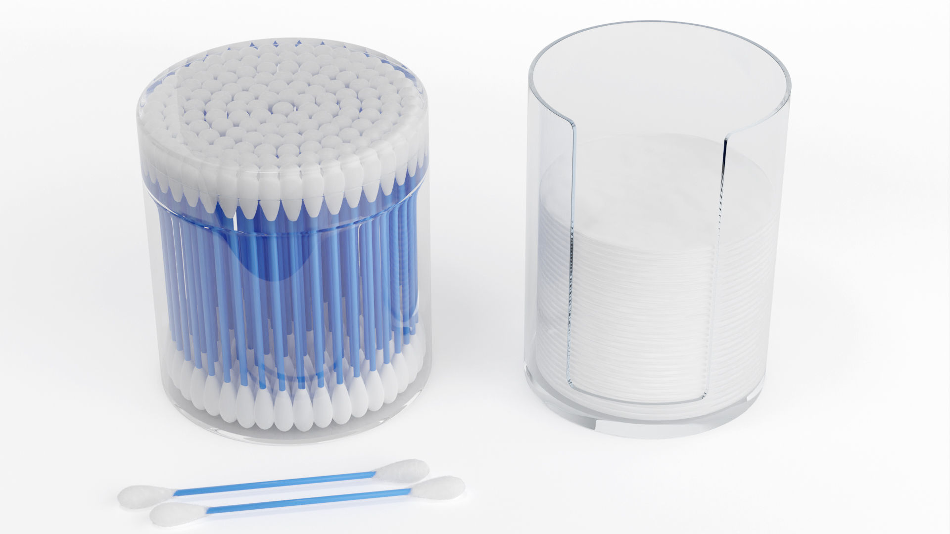 Cotton Swab Package 3D model_6