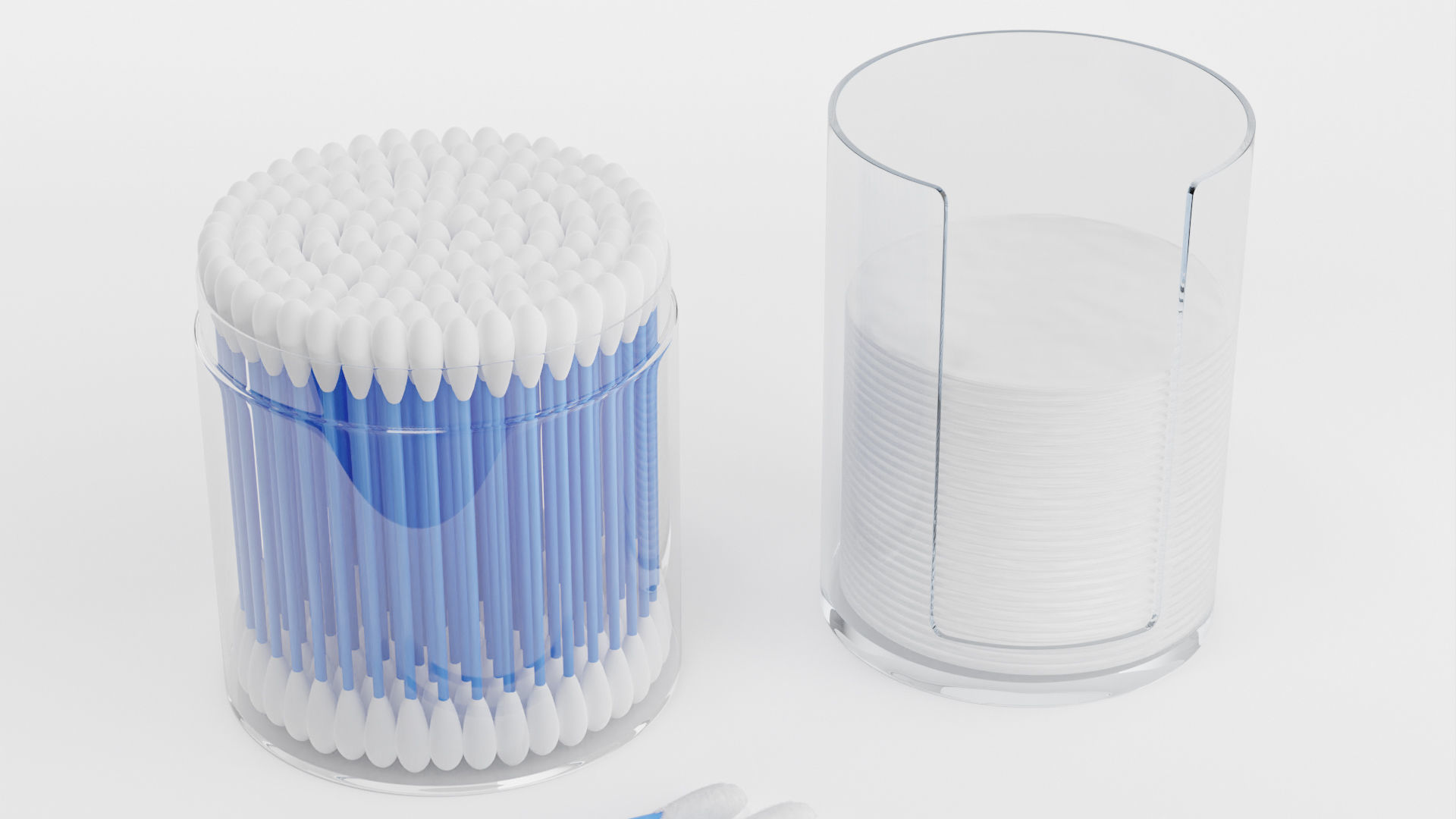 Cotton Swab Package 3D model_3