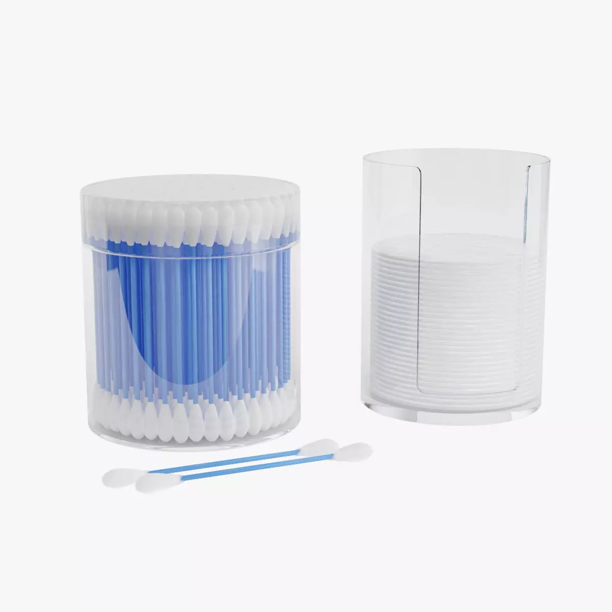Cotton Swab Package 3D model_0