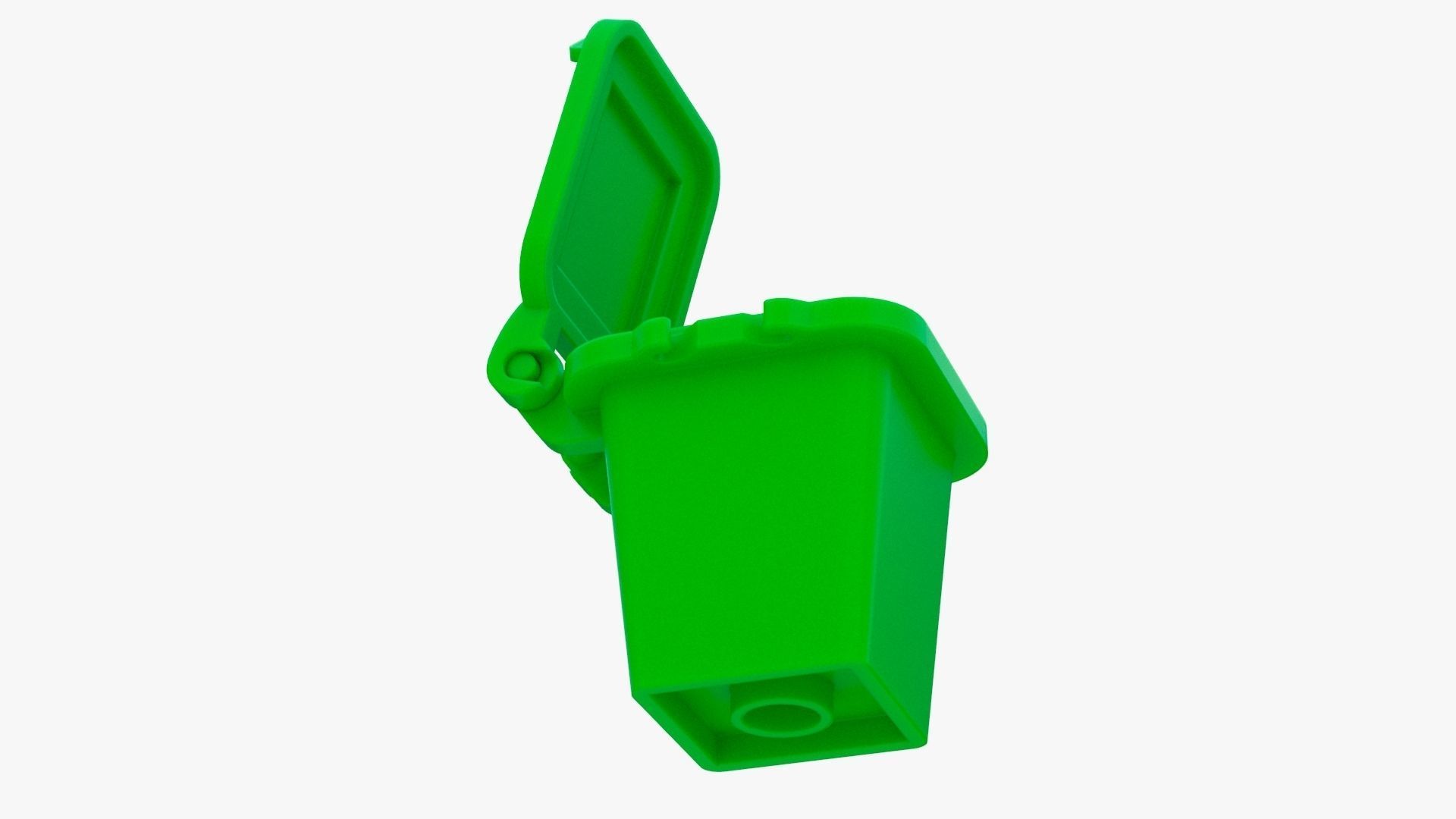 Lego Recycle Bin Low-poly 3D model_7