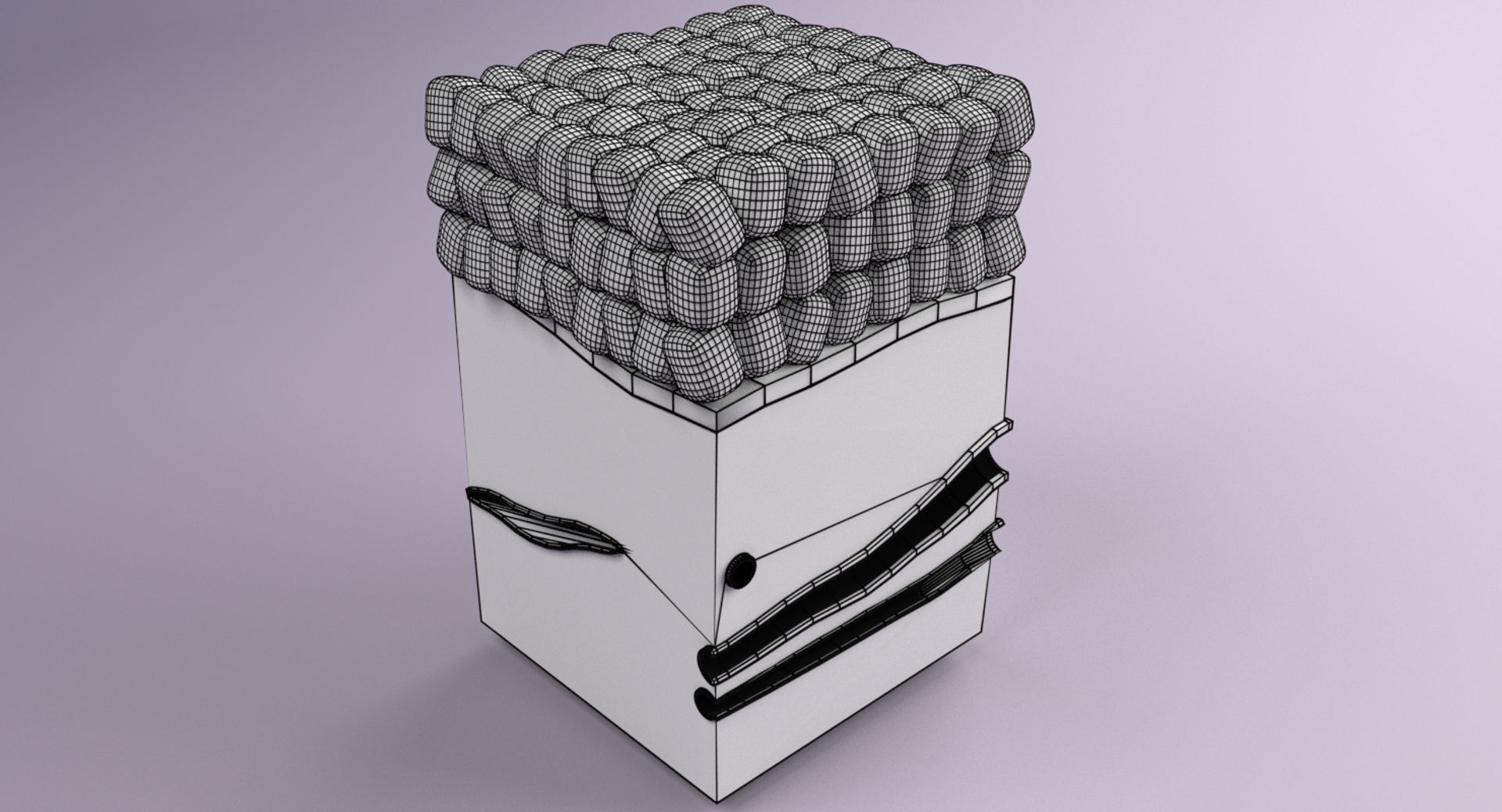 adaptation epithelial cell changes normal to cancer Low-poly 3D model_29
