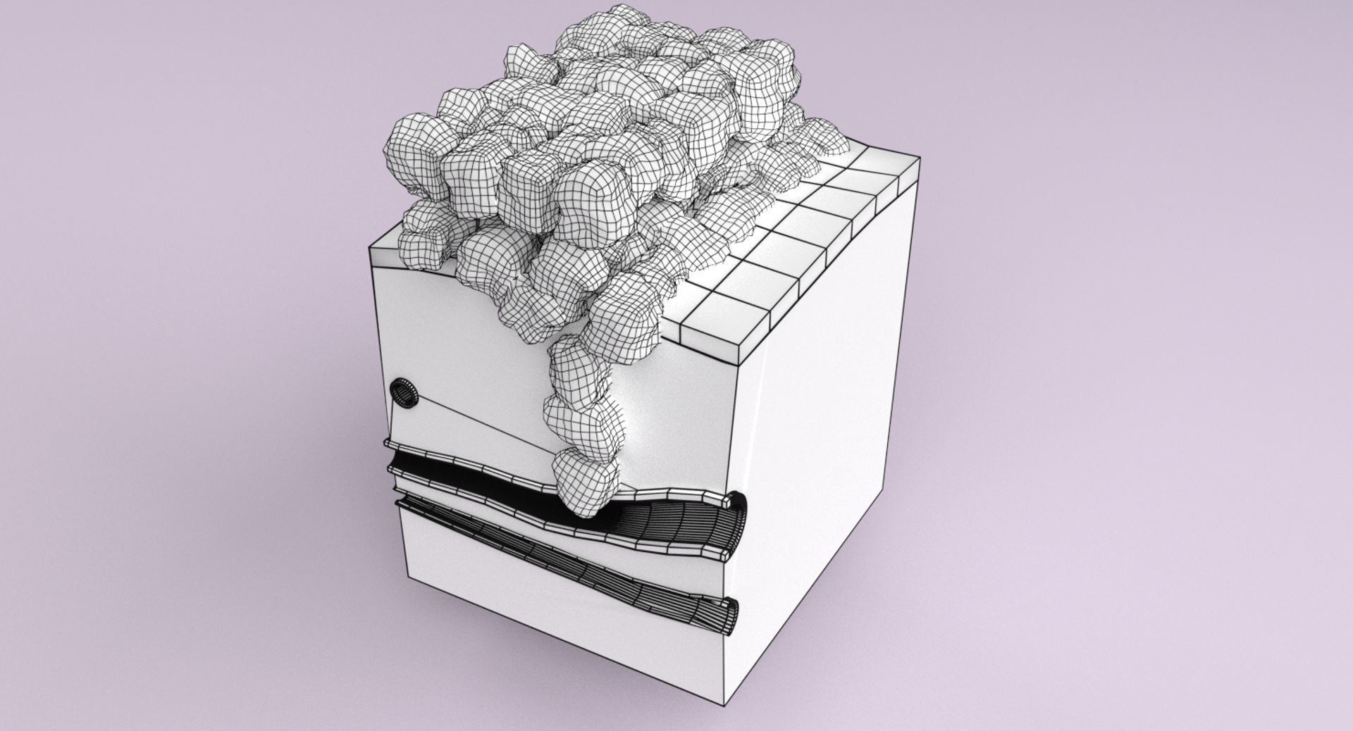 adaptation epithelial cell changes normal to cancer Low-poly 3D model_28