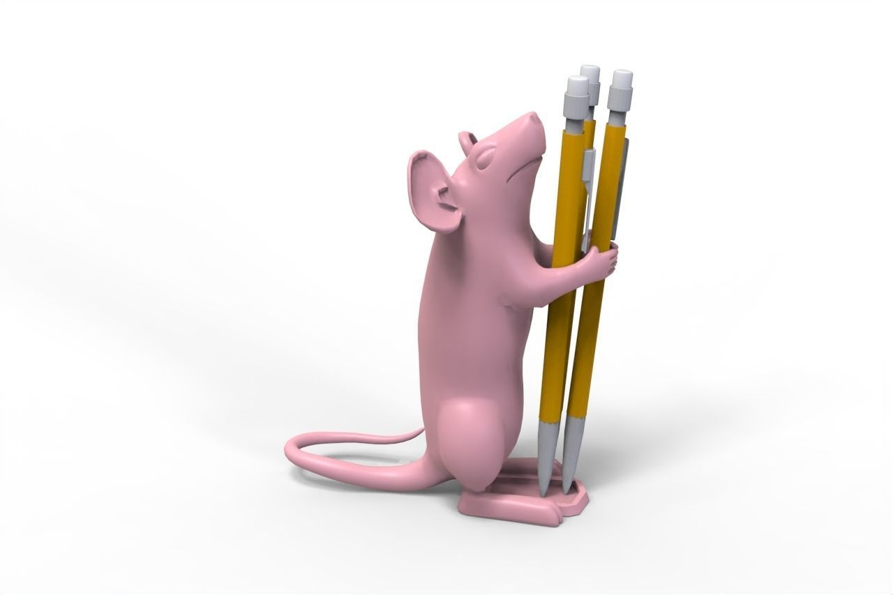 Mouse Multi-purpose Pen Holder 3D model 3D printable | CGTrader
