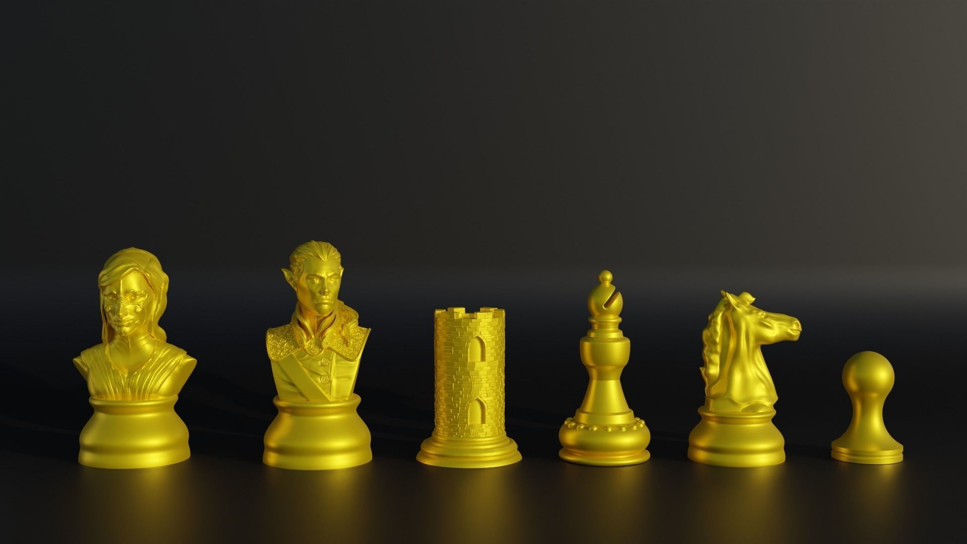 Elf Figure Chess Set -  8 Different Pieces 3D print model_17
