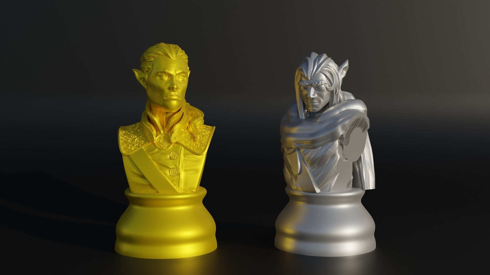 Elf Figure Chess Set -  8 Different Pieces 3D print model_14