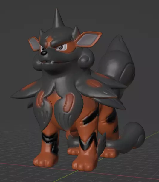 Arcanine Hisuian Form 3D print model_0