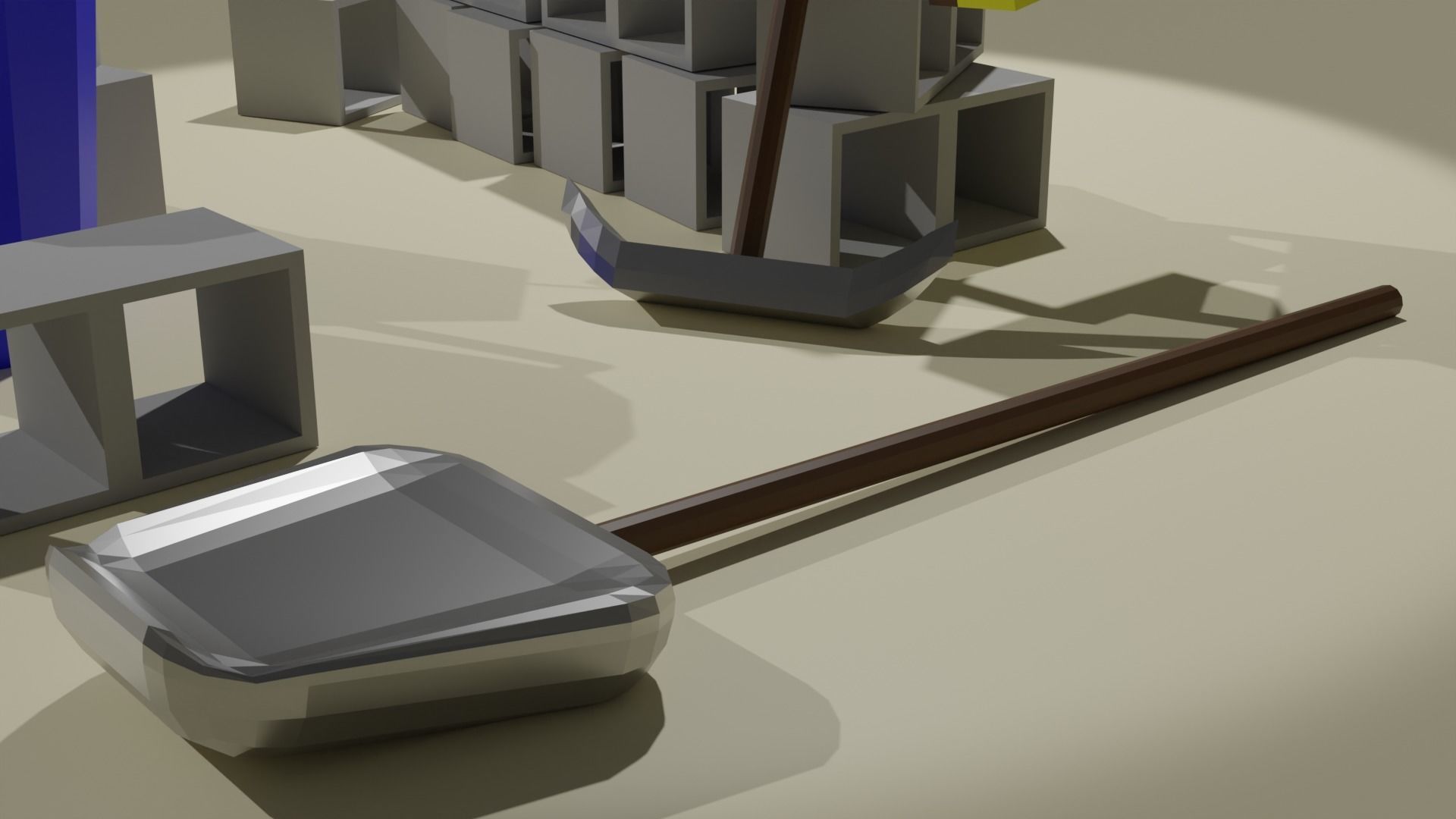 Low Poly Industrial Tools Set Low-poly 3D model_7