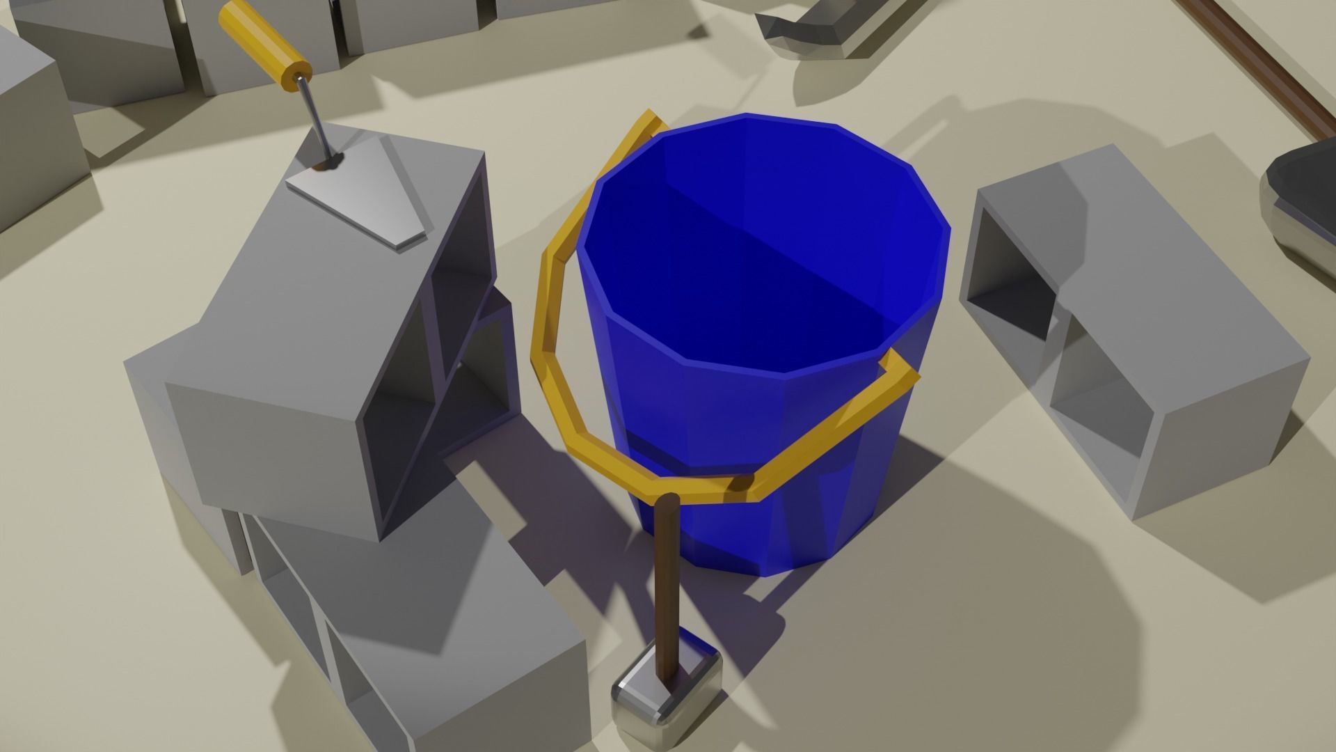 Low Poly Industrial Tools Set Low-poly 3D model_6