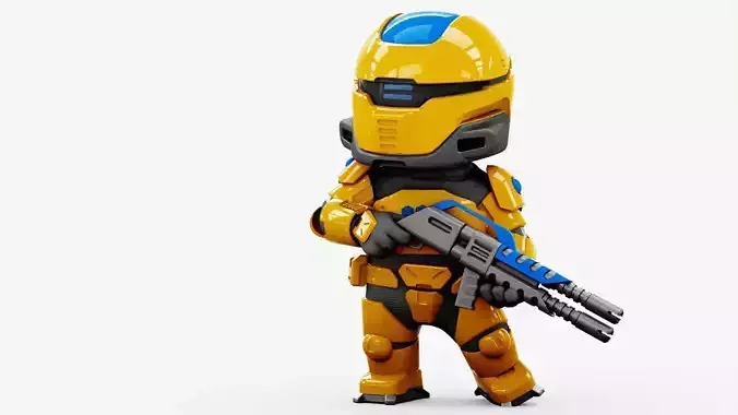 TOON CYBER TROOPER  RIGGED