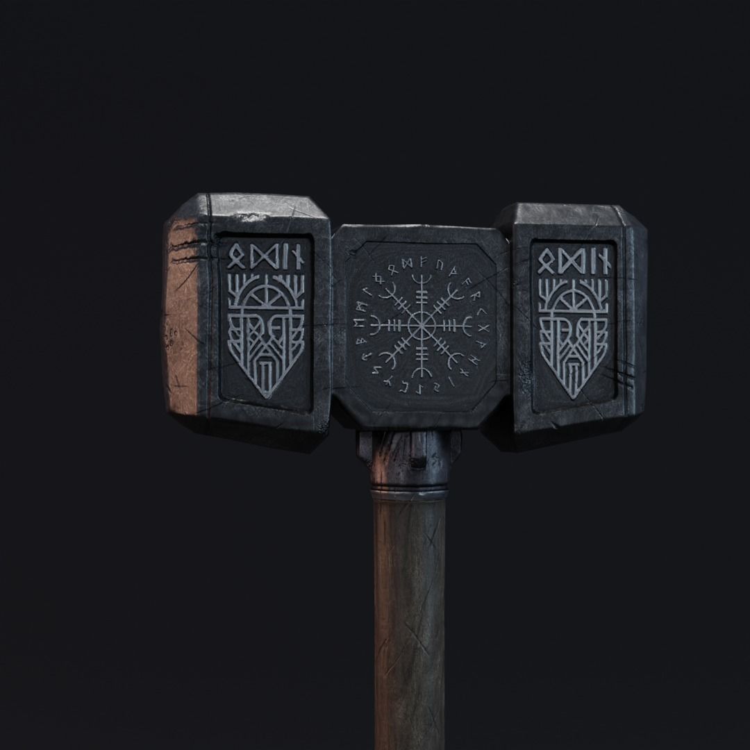 Medieval Weapons GameReady Low-poly 3d models 3D Model Collection_7