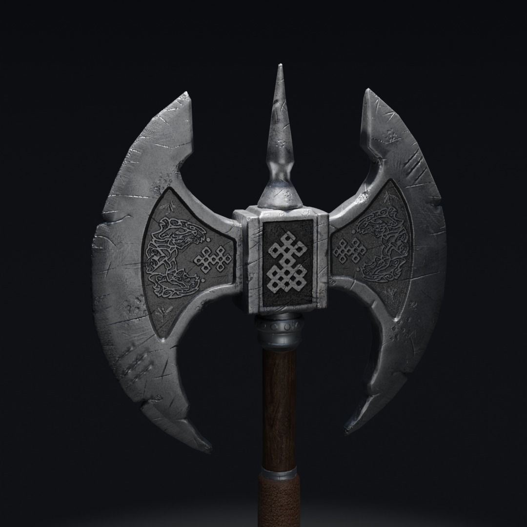 Medieval Weapons GameReady Low-poly 3d models 3D Model Collection_8