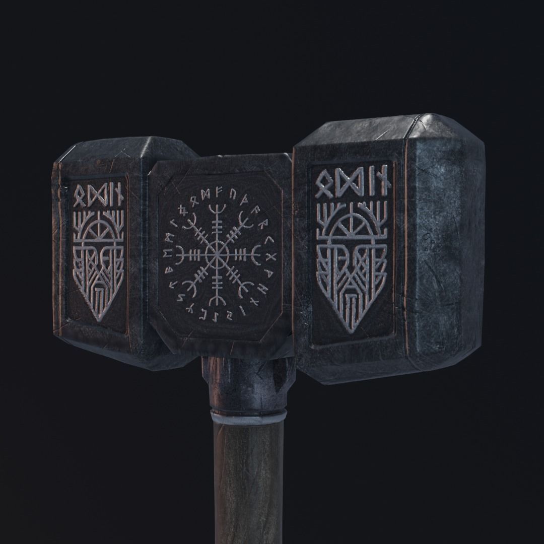 Medieval Weapons GameReady Low-poly 3d models 3D Model Collection_6