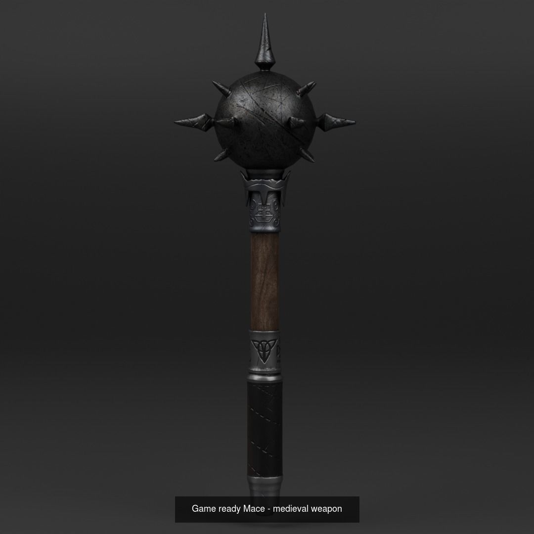 Medieval Weapons GameReady Low-poly 3d models 3D Model Collection_2