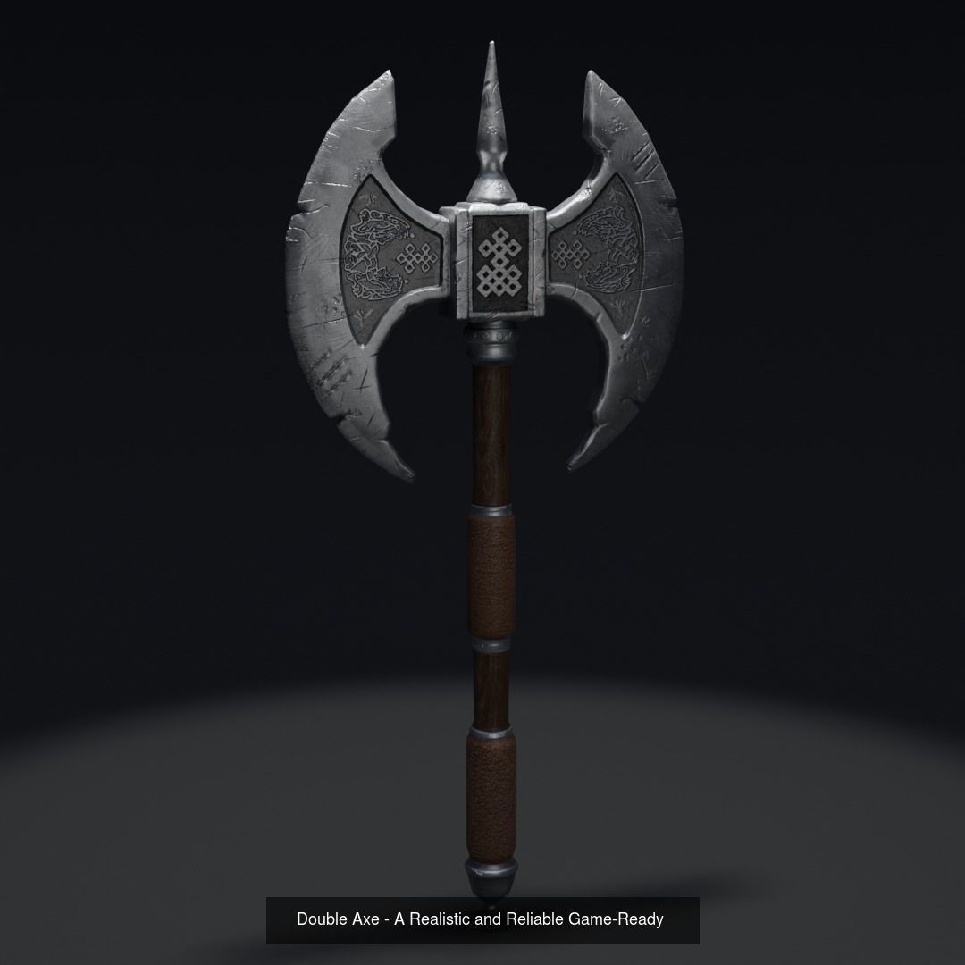 Medieval Weapons GameReady Low-poly 3d models 3D Model Collection_4