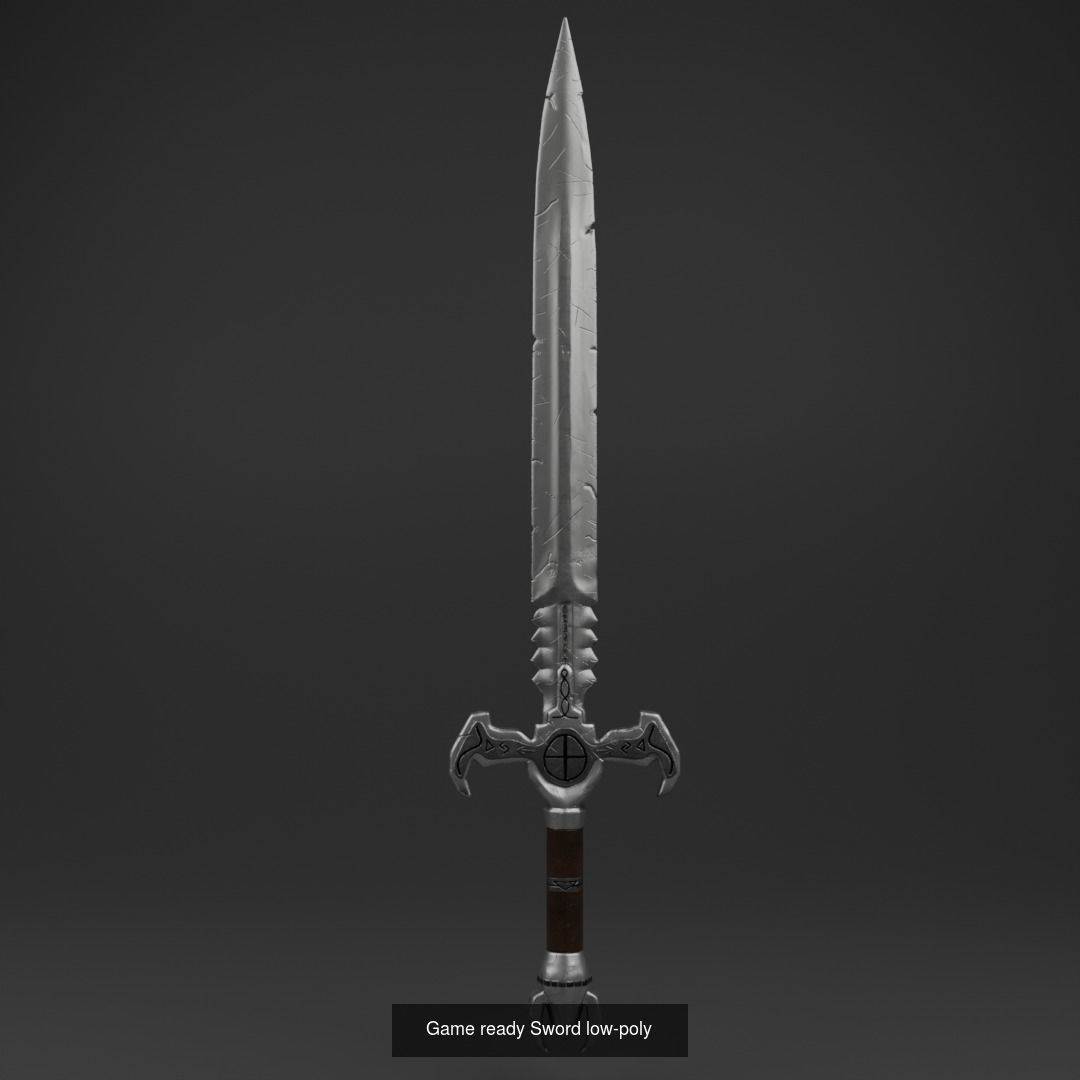 Medieval Weapons GameReady Low-poly 3d models 3D Model Collection_3