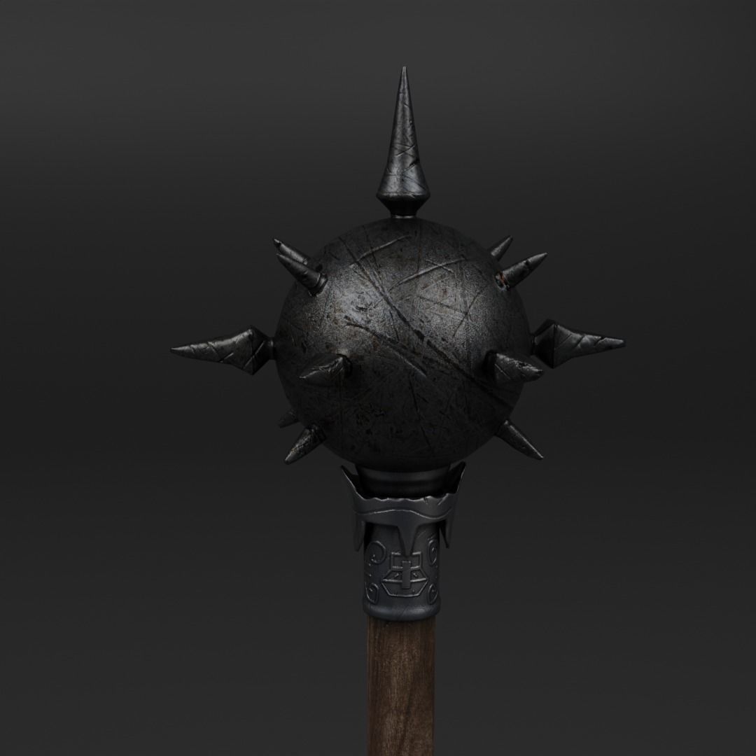 Medieval Weapons GameReady Low-poly 3d models 3D Model Collection_14