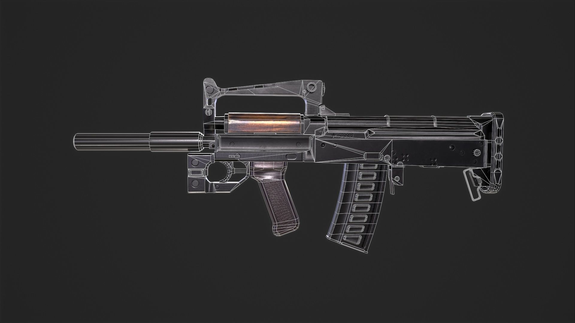 Groja Gun 3D model OTs-14 Groza VR / AR / low-poly | CGTrader